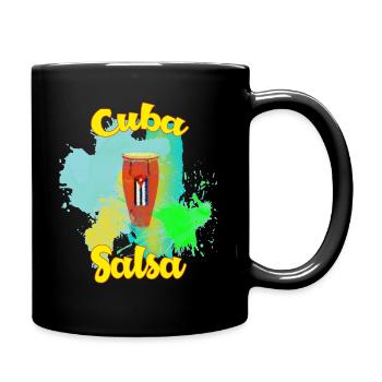 Kuba Salsa Musik Tanz Geschenk - Tasse einfarbig - Schwarz - Rechts
