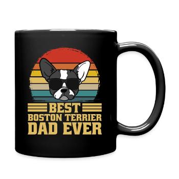 Boston Terrier Dog Dad Dad Dad Ever Gift - Full Colour Mug - black - Right