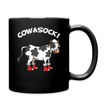 Vache Vaches Veau Cowasocki Chaussettes Cadeau Drôle - Mug uni - noir - Droite