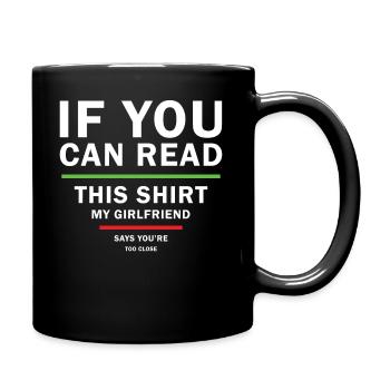 Fun Sarcastic design for Boyfriends from - Full Colour Mug - black - Right