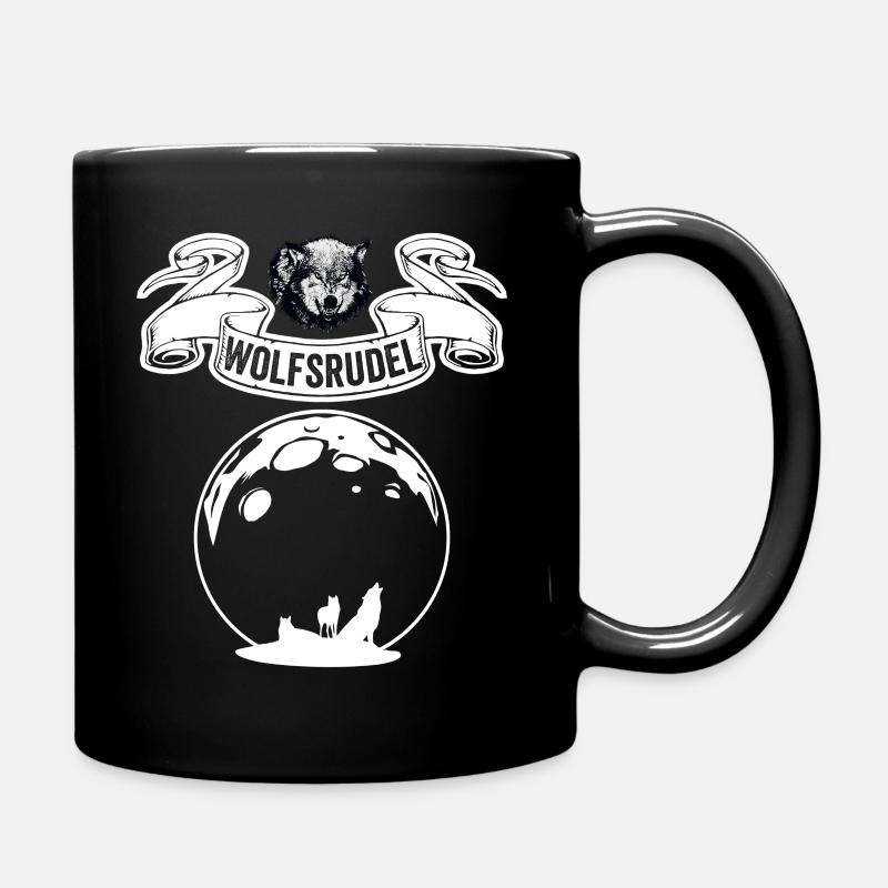 Wolfsrudel - Tasse einfarbig - Schwarz
