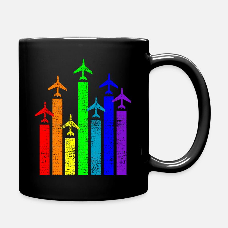 Pilot Airplane Airplane - Full Colour Mug - black