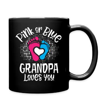 Rose ou bleu grand-père vous aime le sexe révèlent - Mug uni - noir - Droite