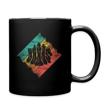 Schach - Tasse einfarbig - Schwarz - Rechts