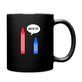 Wachsmalstift FLACHWITZ Wachs mal Stift - Tasse einfarbig - Schwarz - Rechts