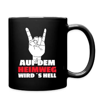 Auf dem Heimweg wirds hell. - Tasse einfarbig - Schwarz - Rechts