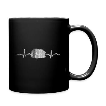 Hedgehog frequency pulse - Full Colour Mug - black - Right