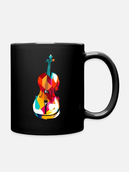 Polygone de violoncelle - Mug uni - noir