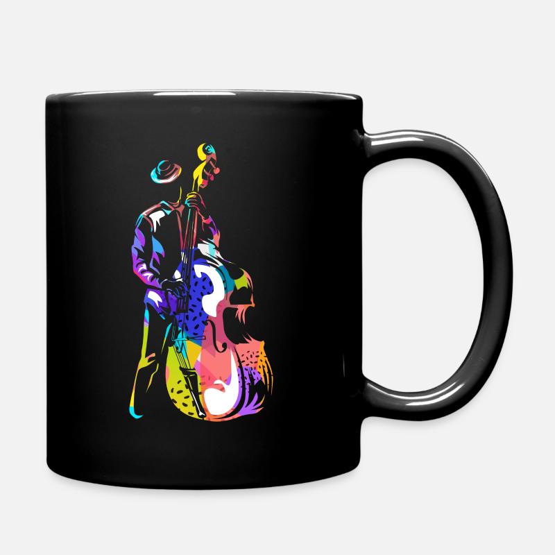 Kontrabass - Tasse einfarbig - Schwarz