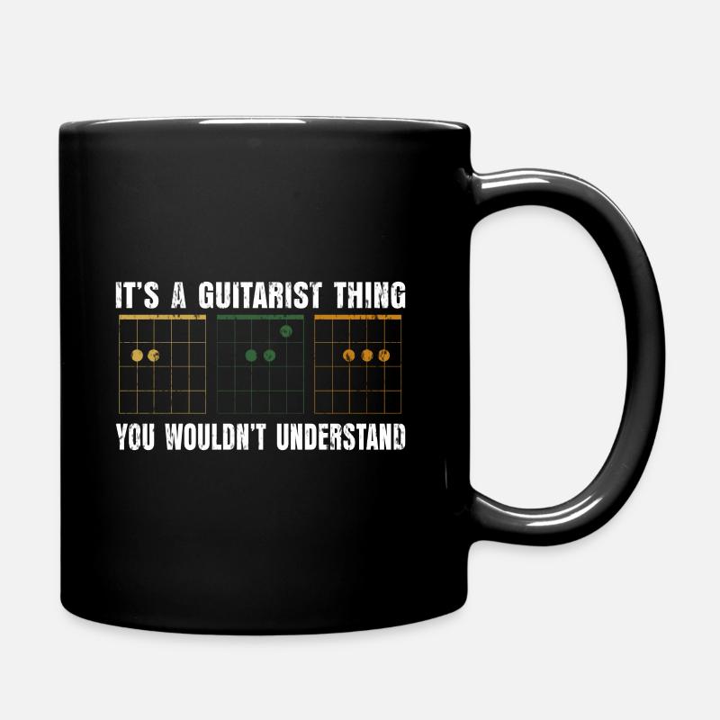 Gitarre Musikschule - Tasse einfarbig - Schwarz