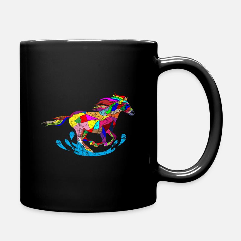 Pferd - Tasse einfarbig - Schwarz