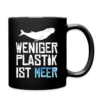 Klimawandel - Tasse einfarbig - Schwarz - Rechts