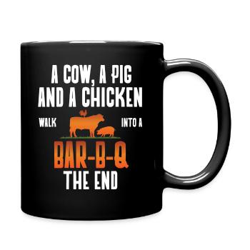 BBQ Quote Design - Grill Master Barbecue Gift - Full Colour Mug - black - Right