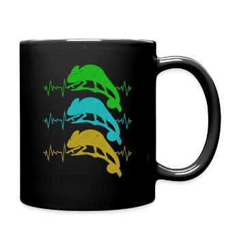 Caméléon - Mug uni - noir - Droite
