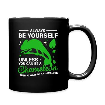 Caméléon Reptil reptiles Iguane Couverture Verte - Mug uni - noir - Droite