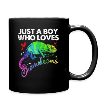 Caméléon - Mug uni - noir - Droite