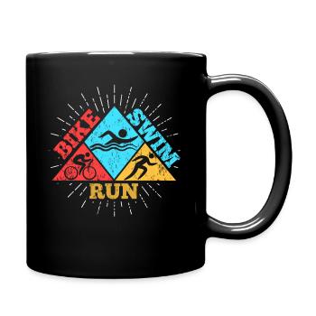Triathlon Sport Fitness Natation Vélo Course à pied - Mug uni - noir - Droite