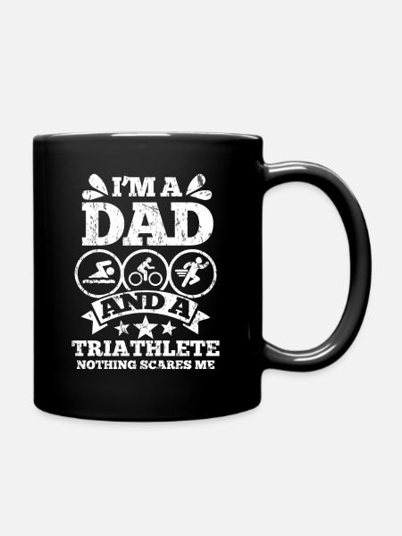 Triathlon Papa Père - Mug uni - noir