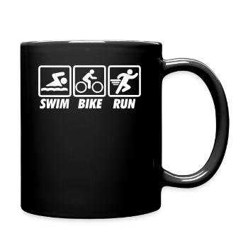 TRIATHLON - Tasse einfarbig - Schwarz - Rechts