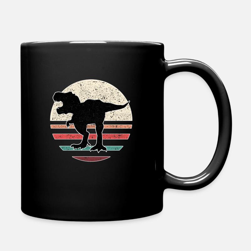 T-Rex Retro - Full Colour Mug - black