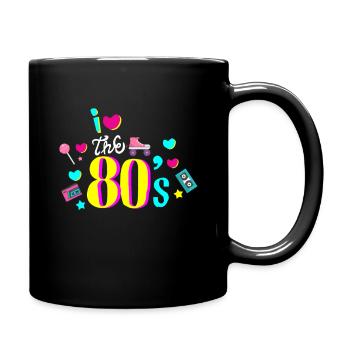 80s 80s 80s decade gift - Full Colour Mug - black - Right
