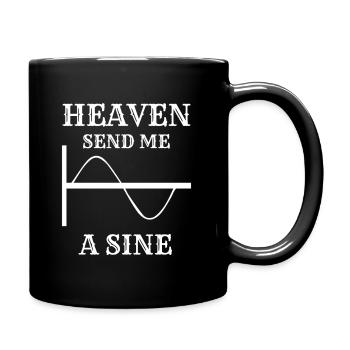 Heaven sends Sinus Funny math physics lover - Full Colour Mug - black - Right