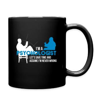 psychologist - Full Colour Mug - black - Right