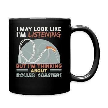 Rouleau graphique drôle de cadeau de fan de montagnes russes - Mug uni - noir - Droite
