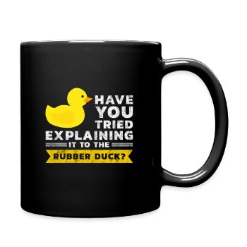 Programmierer Gummiente Debug - Tasse einfarbig - Schwarz - Rechts