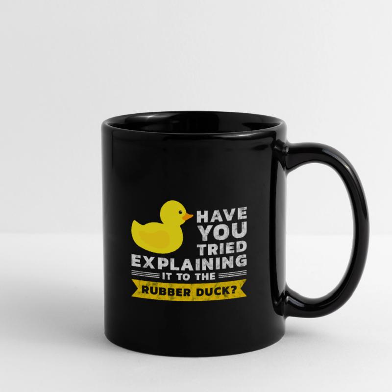 Programmierer Gummiente Debug Tasse einfarbig