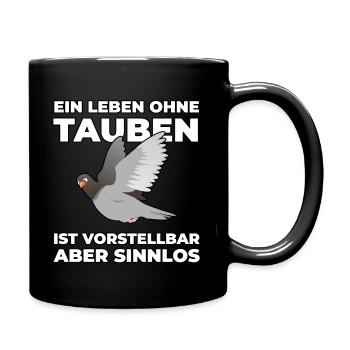 Pigeon saying funny gift - Full Colour Mug - black - Right