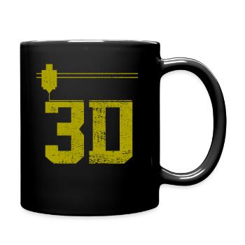 3D-Druck 3D-Druck 3D-Druck - Tasse einfarbig - Schwarz - Rechts