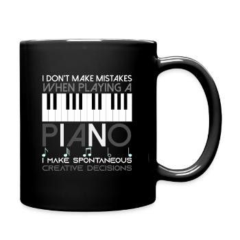 No mistakes piano piano - Full Colour Mug - black - Right