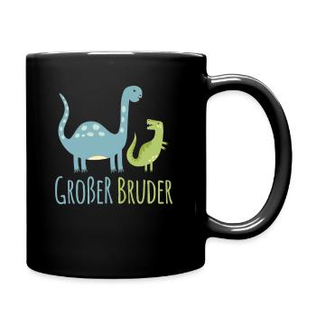 Grosser Bruder Dino Trex T-Shirt Geschenk Idee - Tasse einfarbig - Schwarz - Rechts