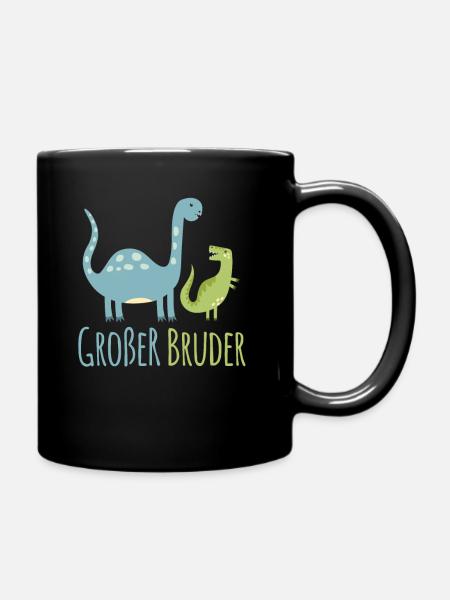 Grosser Bruder Dino Trex T-Shirt Geschenk Idee - Tasse einfarbig - Schwarz