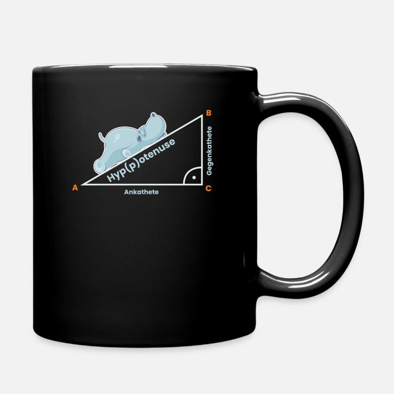 Lehrer Mathematiklehrer Lustig Geschenk Hypotenuse - Tasse einfarbig - Schwarz
