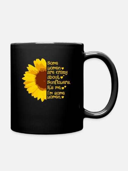Tournesol amour fleur soleil plante nature femme - Mug uni - noir