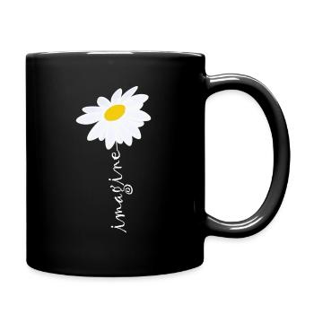 Imagine Daisy Flower - Full Colour Mug - black - Right