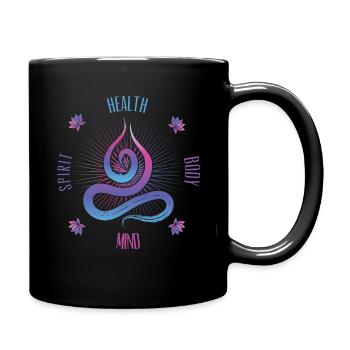 Yoga Spirituelle Meditation - Tasse einfarbig - Schwarz - Rechts
