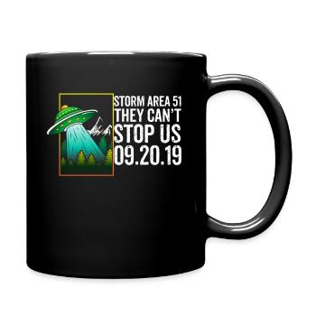 Area 51 T-shirt Alien UFO Ils ne peuvent pas nous arrêter - Mug uni - noir - Droite