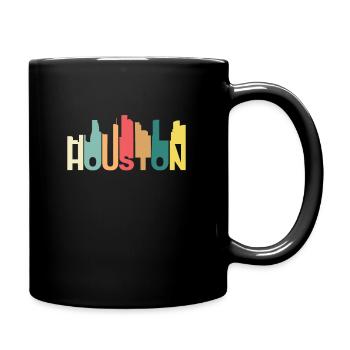 Houston Texas City Lone Star Gift Idea USA - Full Colour Mug - black - Right
