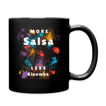 Salsa Dance T-Shirt - Geschenk für Salsa Tänzer - Tasse einfarbig - Schwarz - Rechts