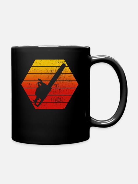 Motorsäge - Tasse einfarbig - Schwarz