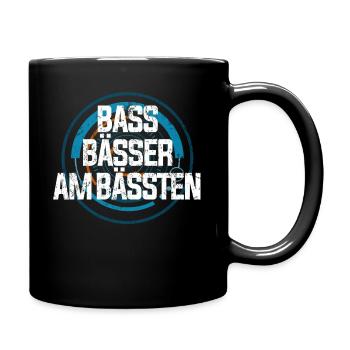 Musikinstrument Bass - Tasse einfarbig - Schwarz - Rechts