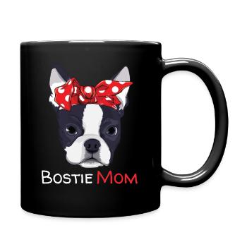 Boston Terrier Mom Bostie Women Girls - Full Colour Mug - black - Right
