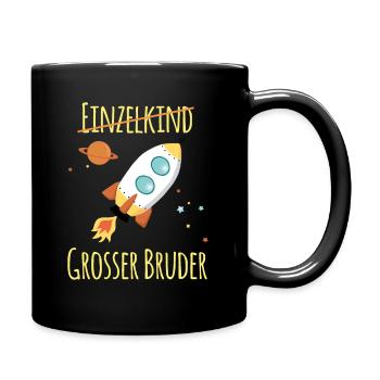 Einzelkind Grosser Bruder Großer 2020 TShirt - Tasse einfarbig - Schwarz - Rechts