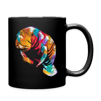 Manatee Dugong - Full Colour Mug - black - Right
