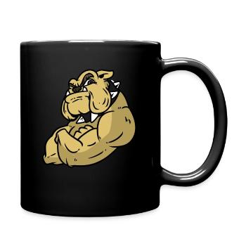 Angry bulldog - Tasse einfarbig - Schwarz - Rechts