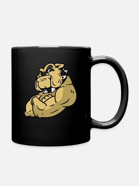 Angry bulldog - Tasse einfarbig - Schwarz