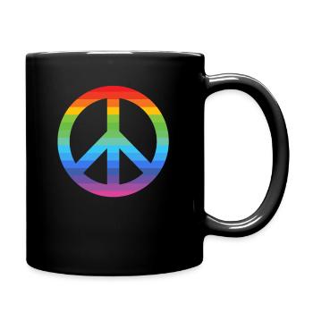 PEACE SIGN Costume hippie LGBT PRIDE - Mug uni - noir - Droite
